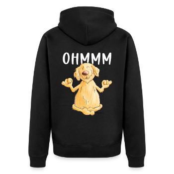 Ohmmm Golden Retriever Yoga I Chiens Comic - Veste à capuche bio Premium Unisexe - noir - Dos - Nico (187cm)