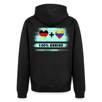 Allemagne et Venezuela Genial / Cadeau - Veste à capuche bio Premium Unisexe - noir - Dos - Nico (187cm)