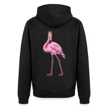 Couronne de flamant rose - Veste à capuche bio Premium Unisexe - noir - Dos - Nico (187cm)