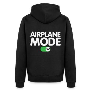 Mode avion sur la conception amusante du pilote - Veste à capuche bio Premium Unisexe - noir - Dos - Nico (187cm)