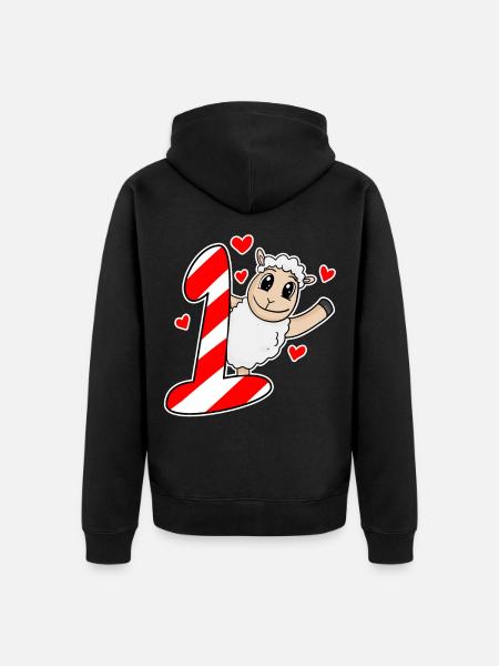 I am 1 - 1st birthday - Unisex Premium Organic Zip Hoodie - black