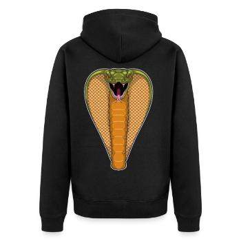 Serpent Cobra - Veste à capuche bio Premium Unisexe - noir - Dos - Nico (187cm)