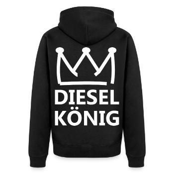 Roi du diesel - Veste à capuche bio Premium Unisexe - noir - Dos - Nico (187cm)