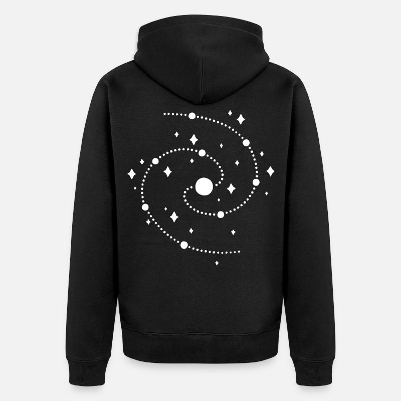 étrange galaxie - Veste à capuche bio Premium Unisexe - noir