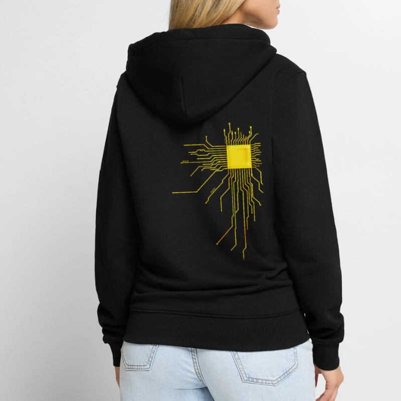 platine Core cpu Computer Nerd Programmierer admin Unisex Premium Bio Zip Hoodie