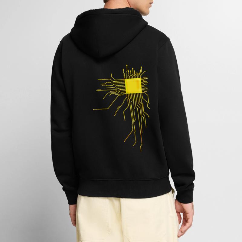platine Core cpu Computer Nerd Programmierer admin Unisex Premium Bio Zip Hoodie