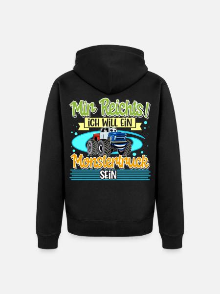 Monstertruck - Unisex Premium Bio Zip Hoodie - Schwarz