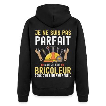 Bricoleur - Veste à capuche bio Premium Unisexe - noir - Dos - Nico (187cm)