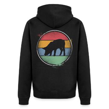 Cochon - Veste à capuche bio Premium Unisexe - noir - Dos - Nico (187cm)