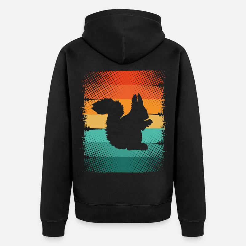 Écureuil - Veste à capuche bio Premium Unisexe - noir