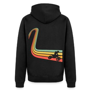 Motocross - Veste à capuche bio Premium Unisexe - noir - Dos - Nico (187cm)