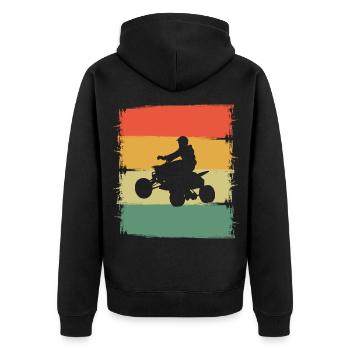 Quad - Veste à capuche bio Premium Unisexe - noir - Dos - Nico (187cm)