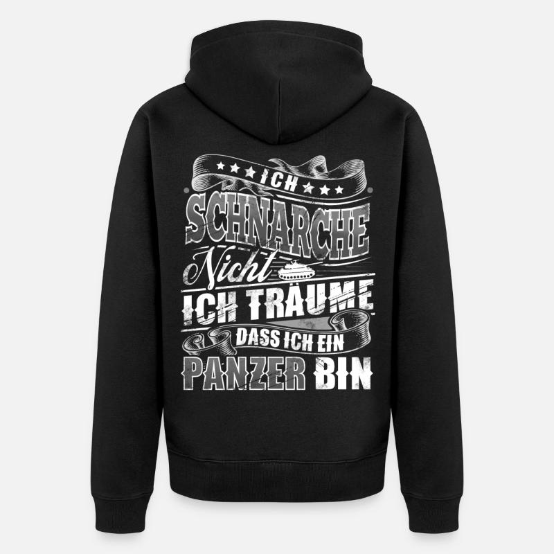 Panzer - Unisex Premium Bio Zip Hoodie - Schwarz