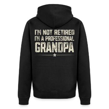 Grand-père - Veste à capuche bio Premium Unisexe - noir - Dos - Nico (187cm)