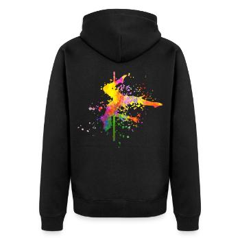 Pole Dance Fitness Couleur Splash Pole Dance - Veste à capuche bio Premium Unisexe - noir - Dos - Nico (187cm)