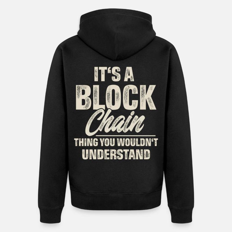 Crypto Blockchain - Veste à capuche bio Premium Unisexe - noir