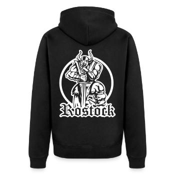 Rostock - Veste à capuche bio Premium Unisexe - noir - Dos - Nico (187cm)