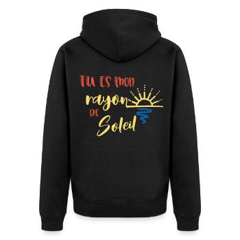 tu es mon rayon de soleil - Veste à capuche bio Premium Unisexe - noir - Dos - Nico (187cm)