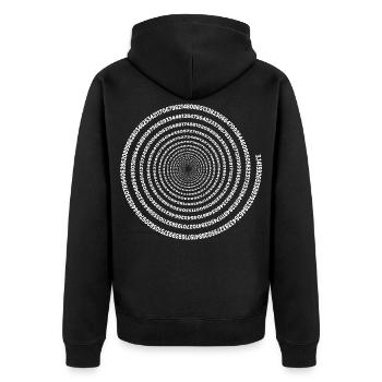 Drôle Pi Day Spiral Pi Math Tee pour Pi Jour 3 14 - Veste à capuche bio Premium Unisexe - noir - Dos - Nico (187cm)