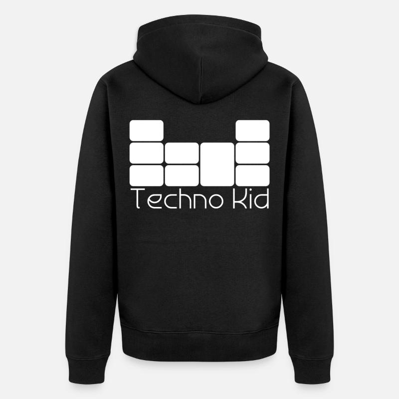 Techno Kid - Veste à capuche bio Premium Unisexe - noir
