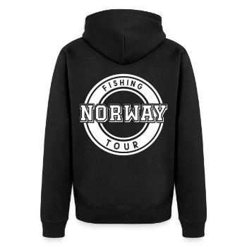 Norvège Pêche Pêche Pêcheur Excursion de pêche - Veste à capuche bio Premium Unisexe - noir - Dos - Nico (187cm)