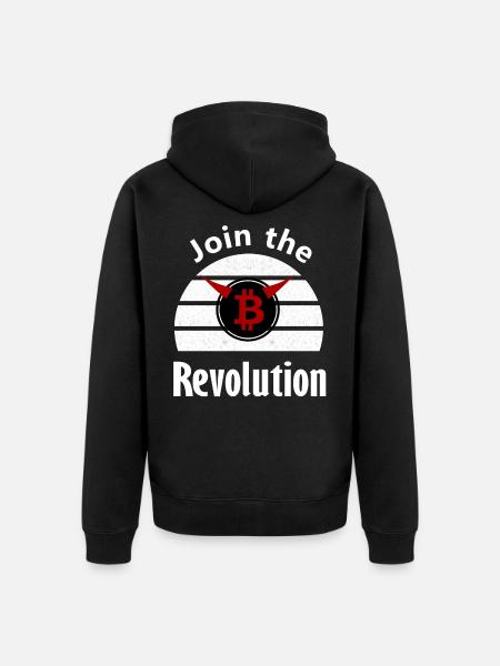 The Coin Revolutionary - Unisex Premium Organic Zip Hoodie - black