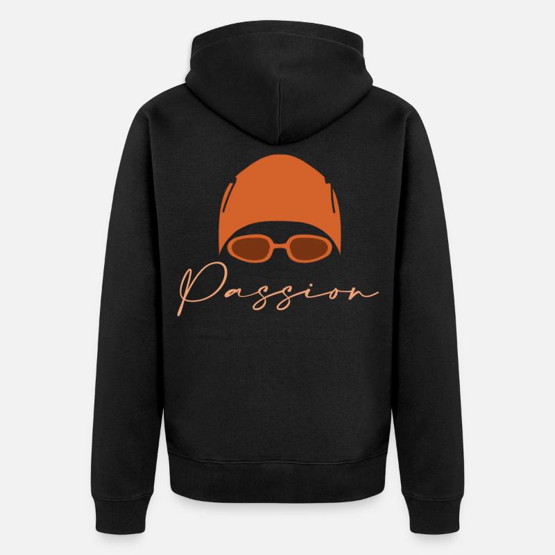 Nageur - Veste à capuche bio Premium Unisexe - noir