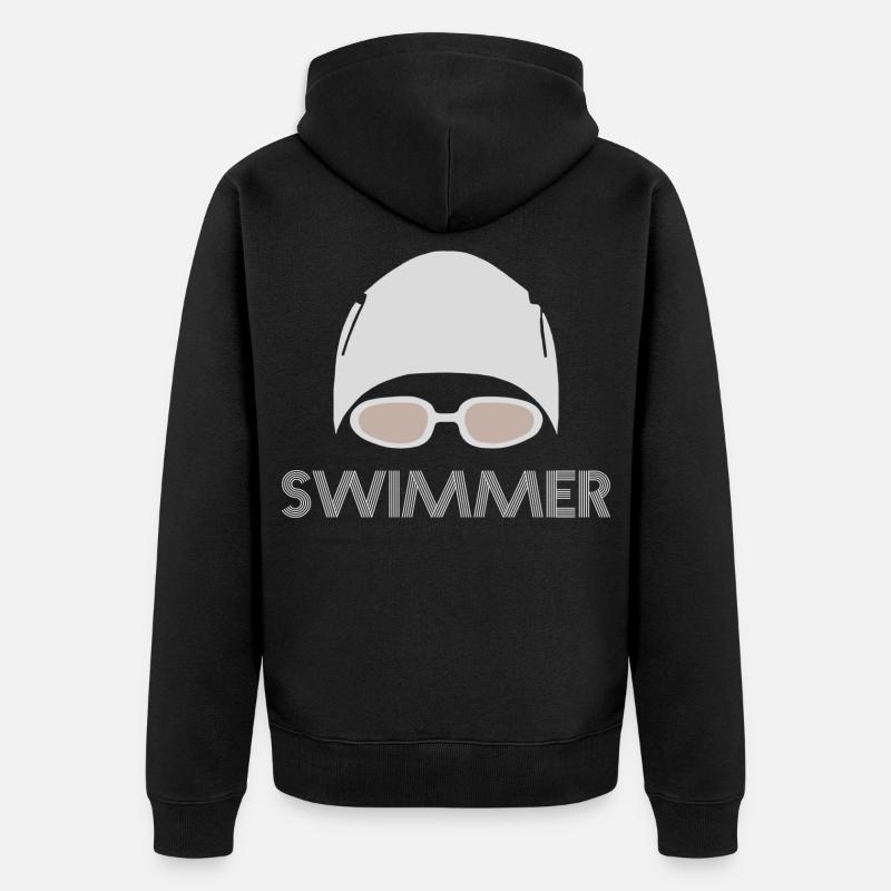 Nageur - Veste à capuche bio Premium Unisexe - noir