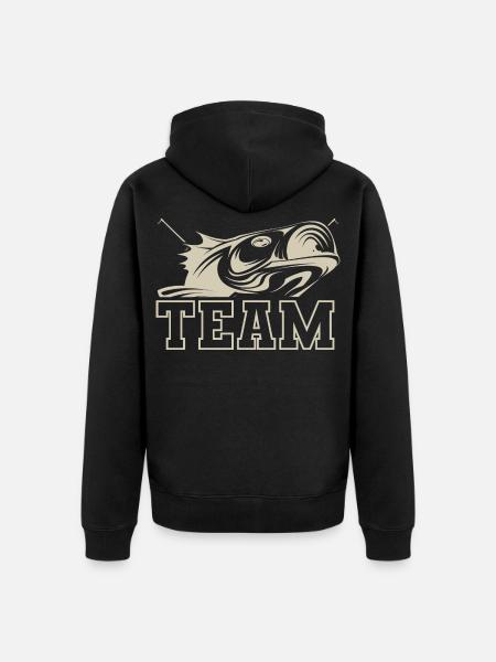 Équipe de pêche Pêche Pêcheur - Veste à capuche bio Premium Unisexe - noir