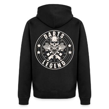 Darts Darts Darts Darts Players - Unisex Premium Organic Zip Hoodie - black - Back - Nico (187cm)