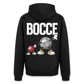 Dabbing Bocce Ball with Jack Bocci Dab Game Bocce - Unisex Premium Organic Zip Hoodie - black - Back - Nico (187cm)