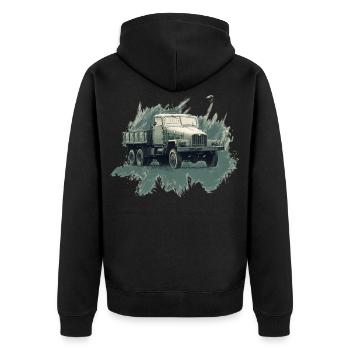 Camion à plateau IFA G 5 - Veste à capuche bio Premium Unisexe - noir - Dos - Nico (187cm)