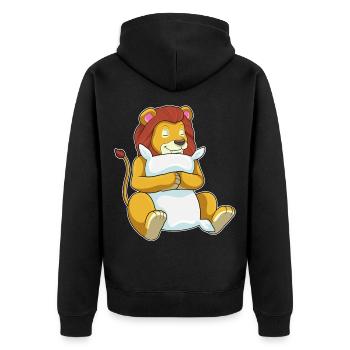 Oreiller de couchage Lion - Veste à capuche bio Premium Unisexe - noir - Dos - Nico (187cm)
