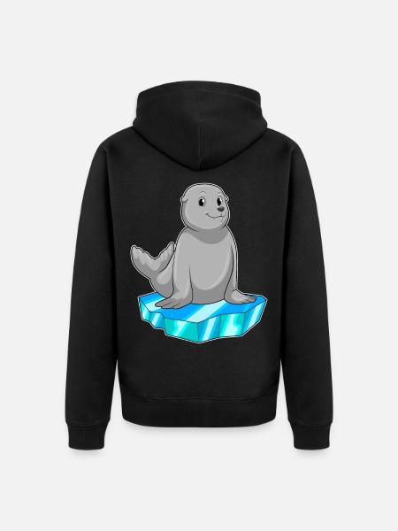 Banquise de phoque - Veste à capuche bio Premium Unisexe - noir