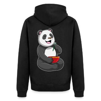Cuisine de ramen de chef panda - Veste à capuche bio Premium Unisexe - noir - Dos - Nico (187cm)
