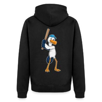 Bat-de-baseball de baseball Stork - Veste à capuche bio Premium Unisexe - noir - Dos - Nico (187cm)