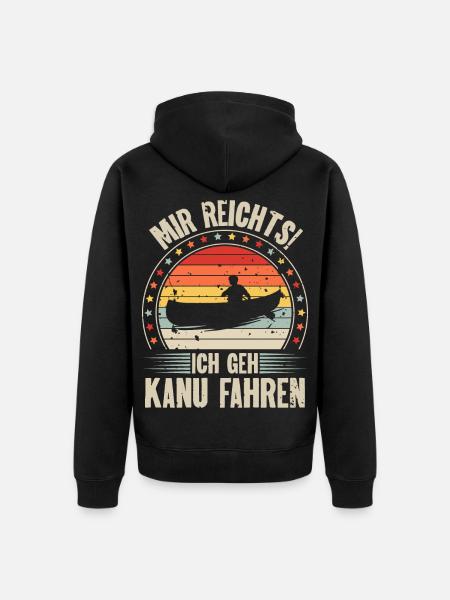 Kanu Kanut Kanutin Kanufahrer - Unisex Premium Bio Zip Hoodie - Schwarz