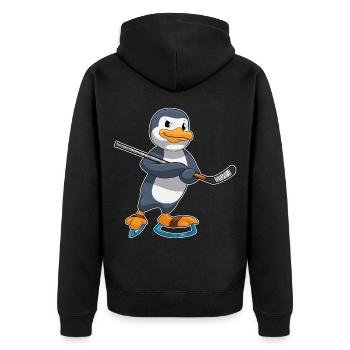 Croûte de hockey sur glace des Penguins - Veste à capuche bio Premium Unisexe - noir - Dos - Nico (187cm)
