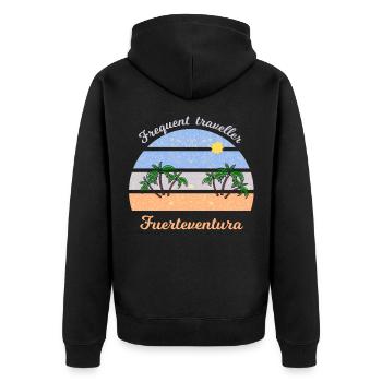 Fuerteventura Vacances - Veste à capuche bio Premium Unisexe - noir - Dos - Nico (187cm)