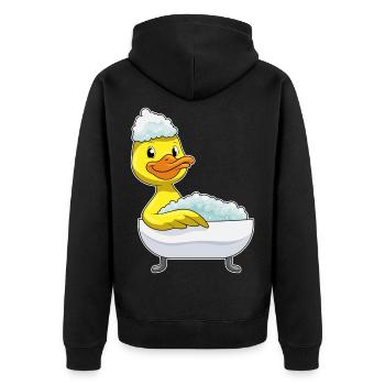 Baignoire de bain pour canards - Veste à capuche bio Premium Unisexe - noir - Dos - Nico (187cm)
