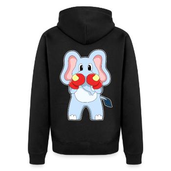 Elephant Boxer Gants de boxe Boxe - Veste à capuche bio Premium Unisexe - noir - Dos - Nico (187cm)