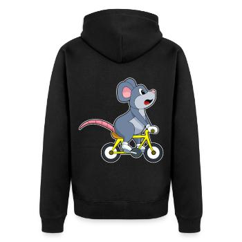 Vélo souris - Veste à capuche bio Premium Unisexe - noir - Dos - Nico (187cm)