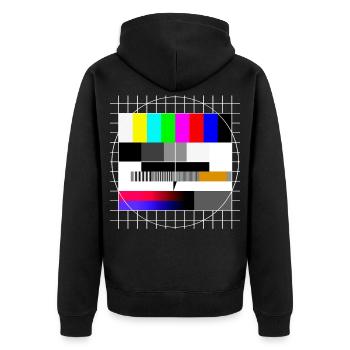 Image de test TV 90s Party 80s Retro 90s - Veste à capuche bio Premium Unisexe - noir - Dos - Nico (187cm)