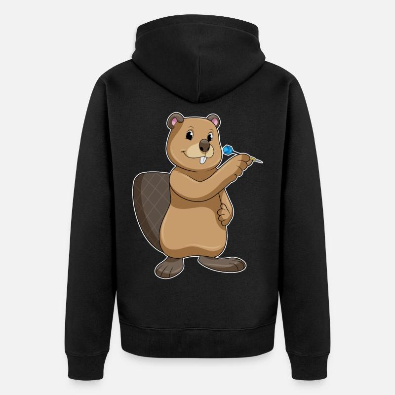 Fléchette de castor - Veste à capuche bio Premium Unisexe - noir