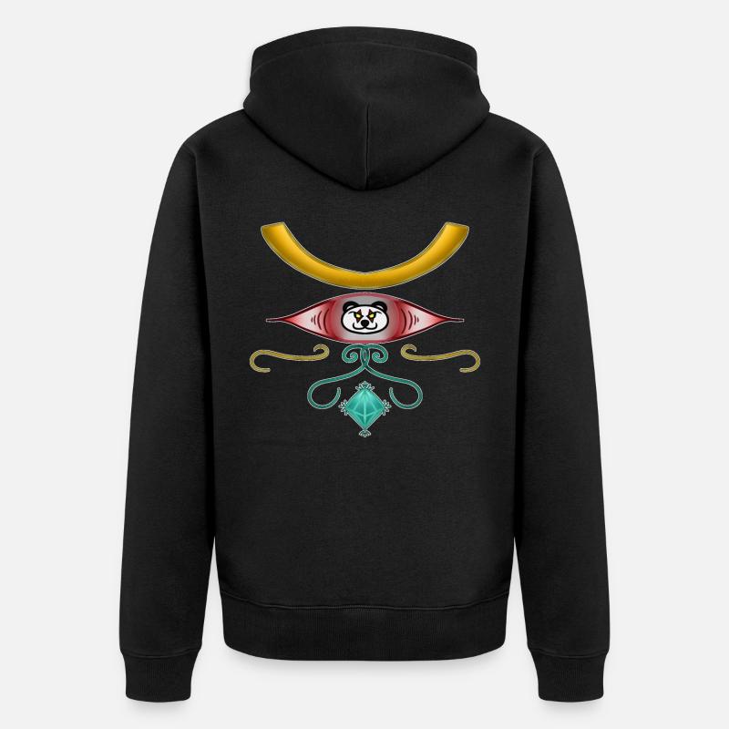 l'oeil du panda ! By Pousse2Bambou ! - Veste à capuche bio Premium Unisexe - noir