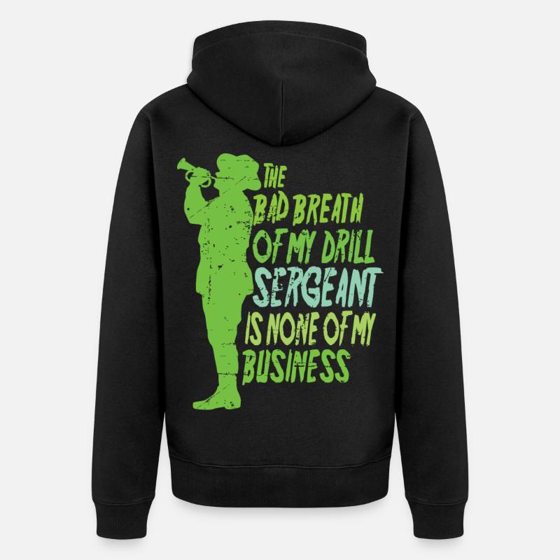 Drill Sergeant - Unisex Premium Organic Zip Hoodie - black