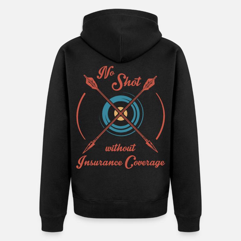 Bogenschütze - Unisex Premium Bio Zip Hoodie - Schwarz