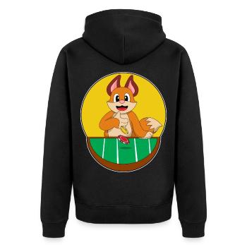Jetons de poker Fox Poker - Veste à capuche bio Premium Unisexe - noir - Dos - Nico (187cm)