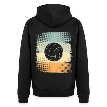 Volley-ball - Veste à capuche bio Premium Unisexe - noir - Dos - Nico (187cm)