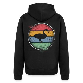 Cygne - Veste à capuche bio Premium Unisexe - noir - Dos - Nico (187cm)